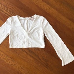 Crop Top with Bell Sleeves